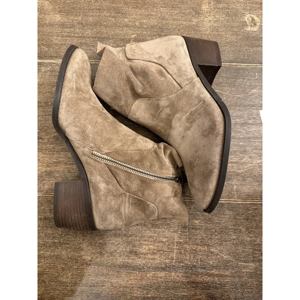 Paul Green Suzette Bootie Antelope Soft Suede Size 7 Boot Soft UK 4 1/2